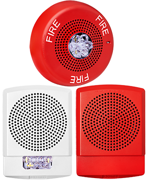 PE-SPK/SPST Series – Alto-falantes e Speaker Strobes LED para Aplicações de Emergência