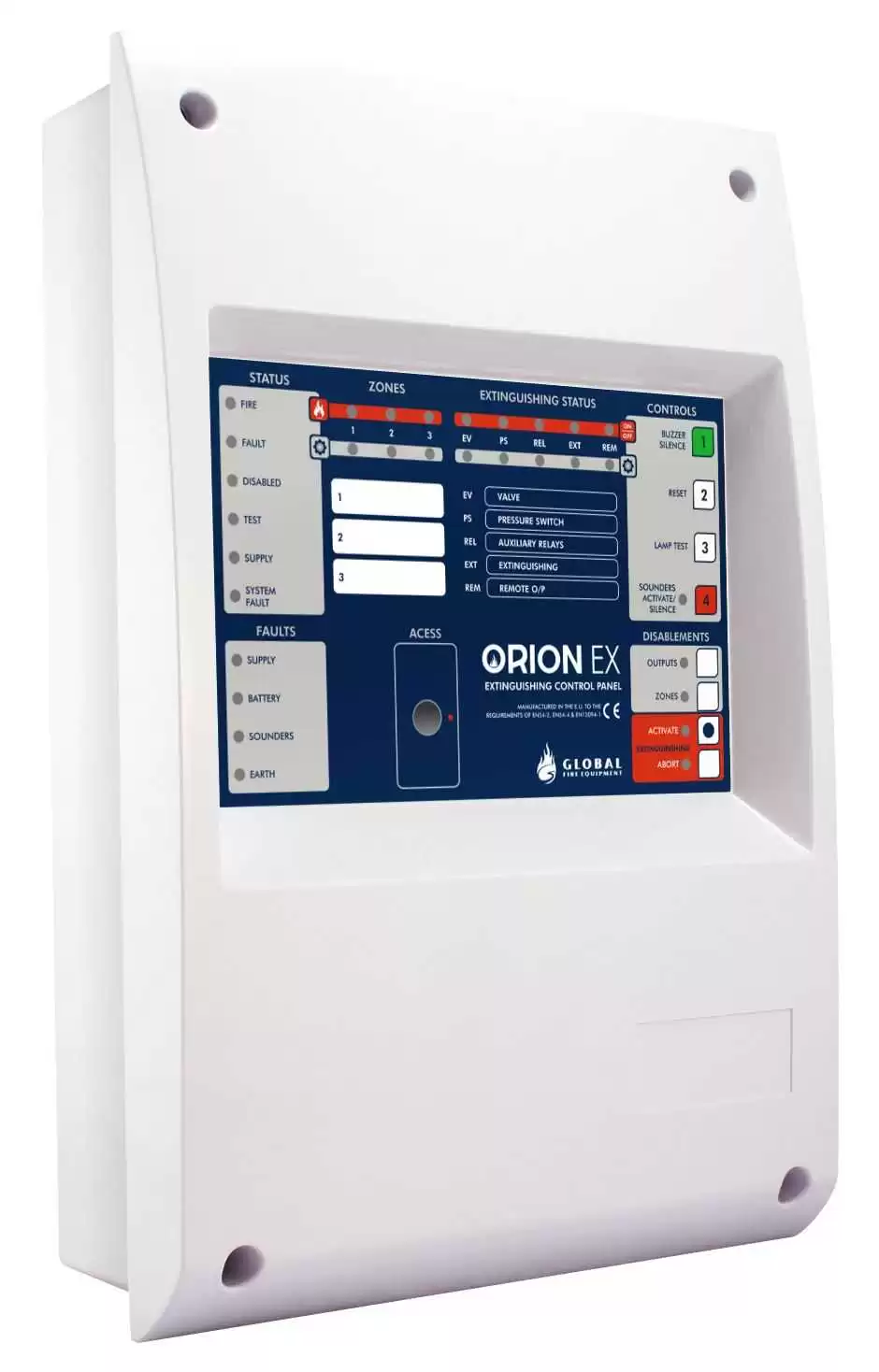 ORION EX - Central de Extinção de Incêndio Convencional