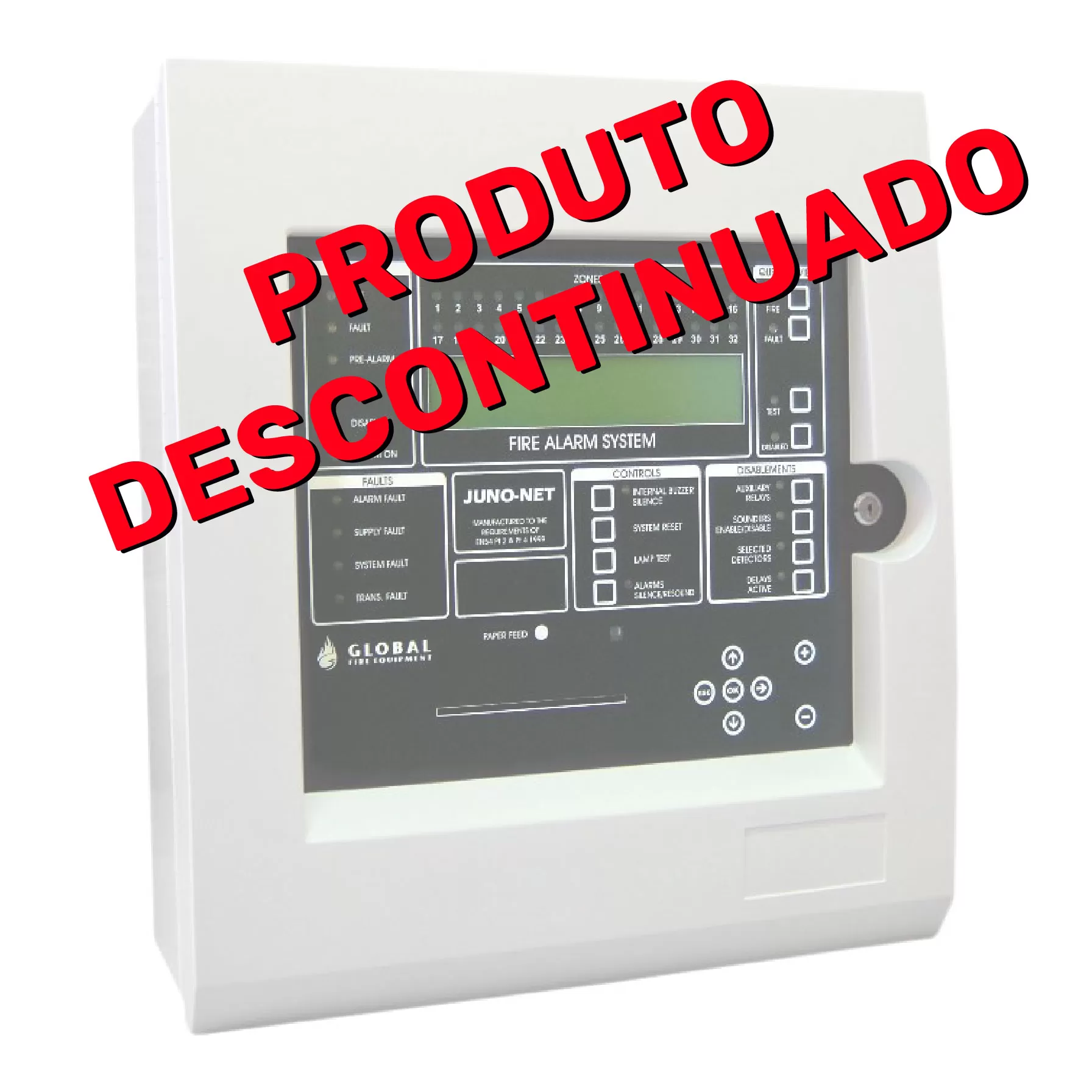 Imagem de produto descontinuado da Central de Alarme de Incêndio Global Fire Modelo Juno-net
