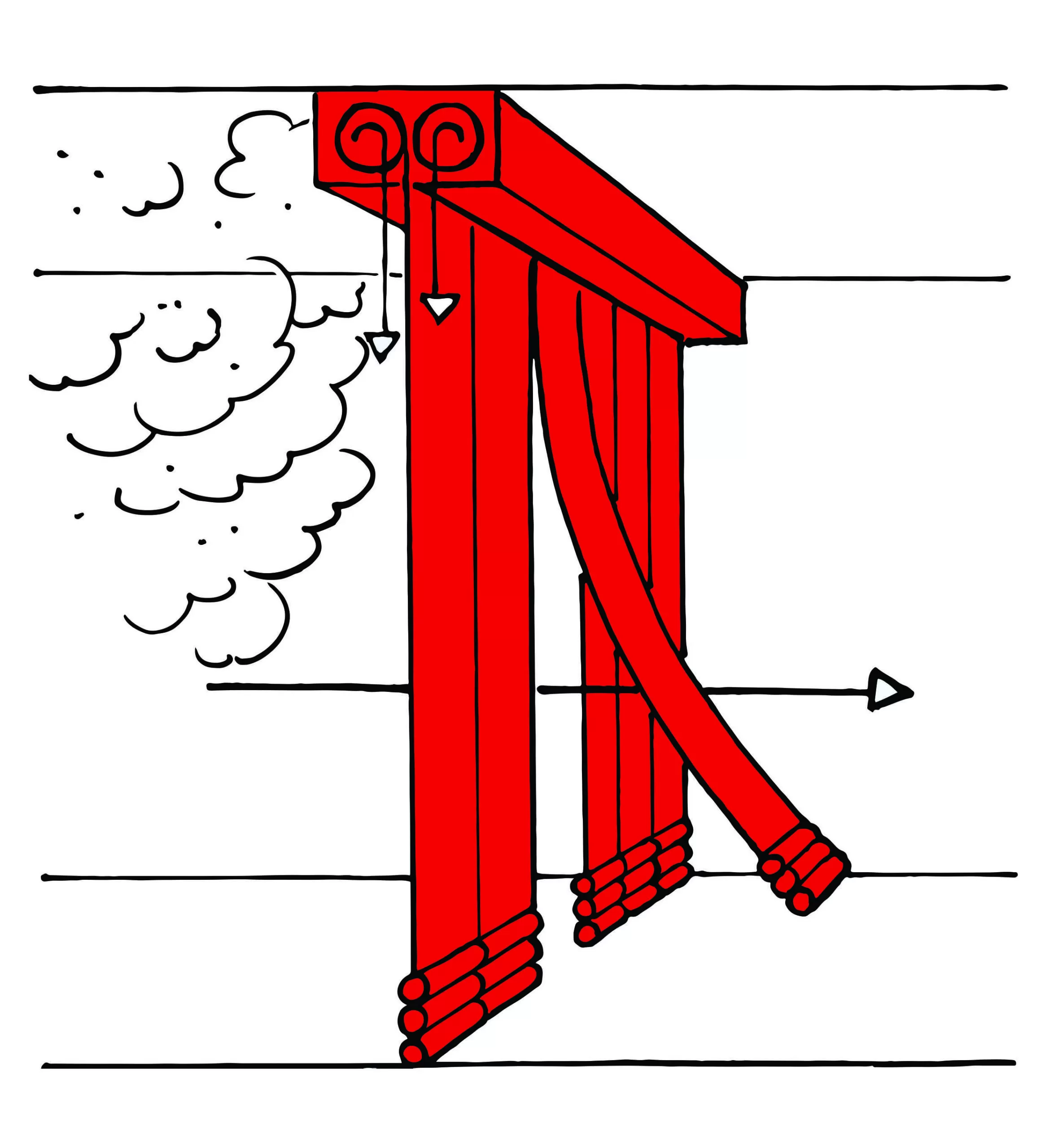 Stripecoil - Cortina Corta-Fumaça (para passagem de pessoas) - Imagem 3