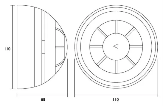 Imagem do desenho técnico detector de temperatura ex modelo s350-is