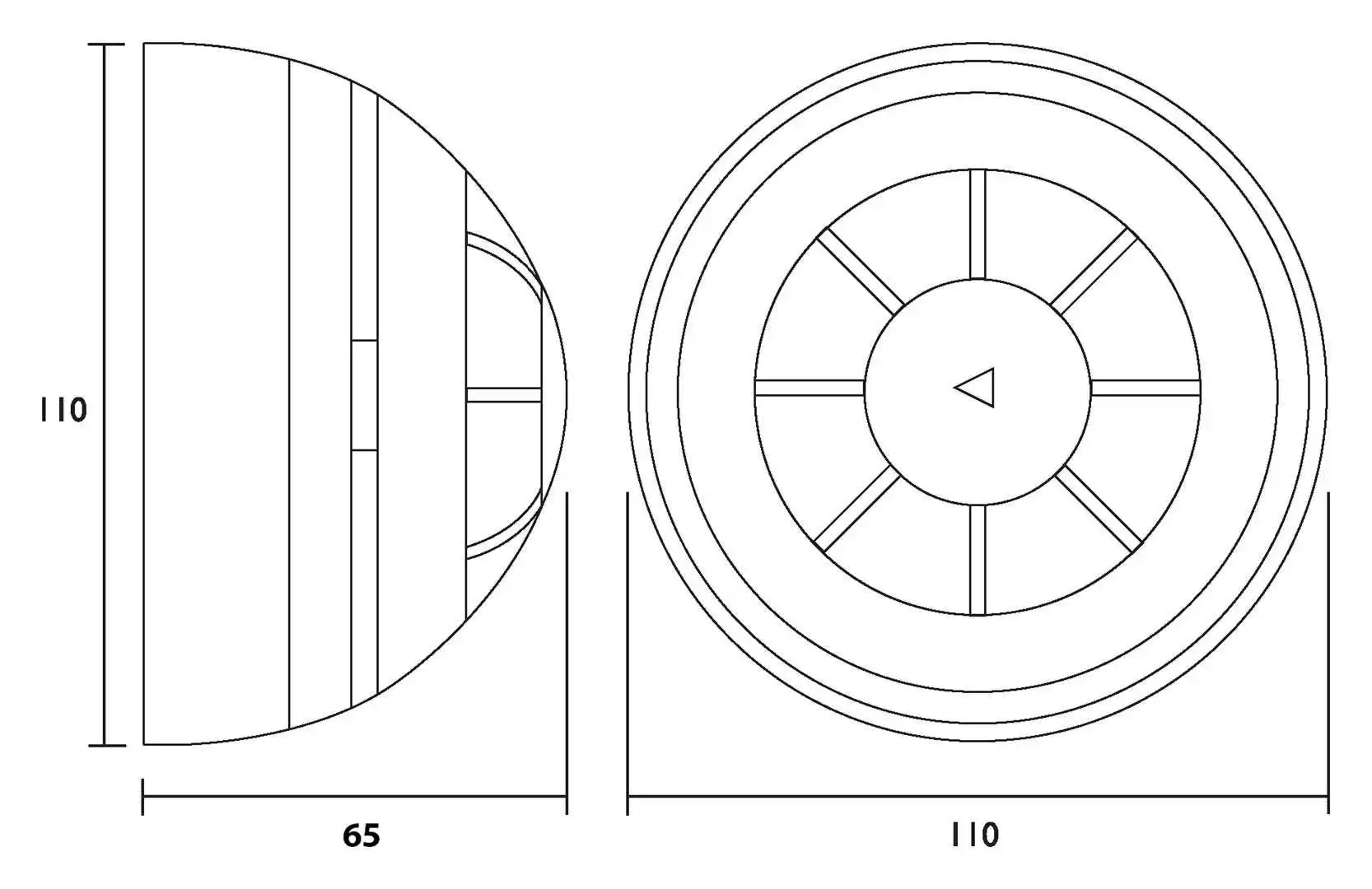 Imagem do desenho técnico detector de temperatura ex modelo s350-is