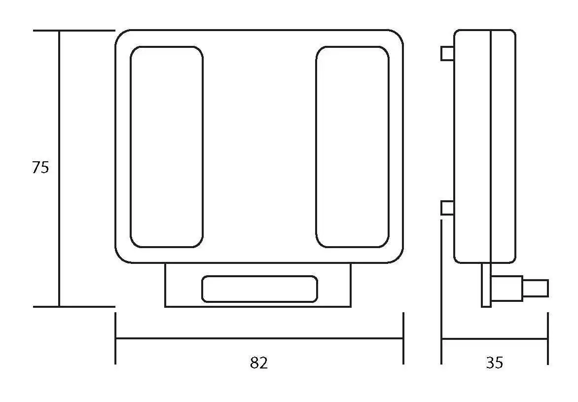 Imagem do desenho técnico do MÓDULO DE INTERFACE p/ SIRENE