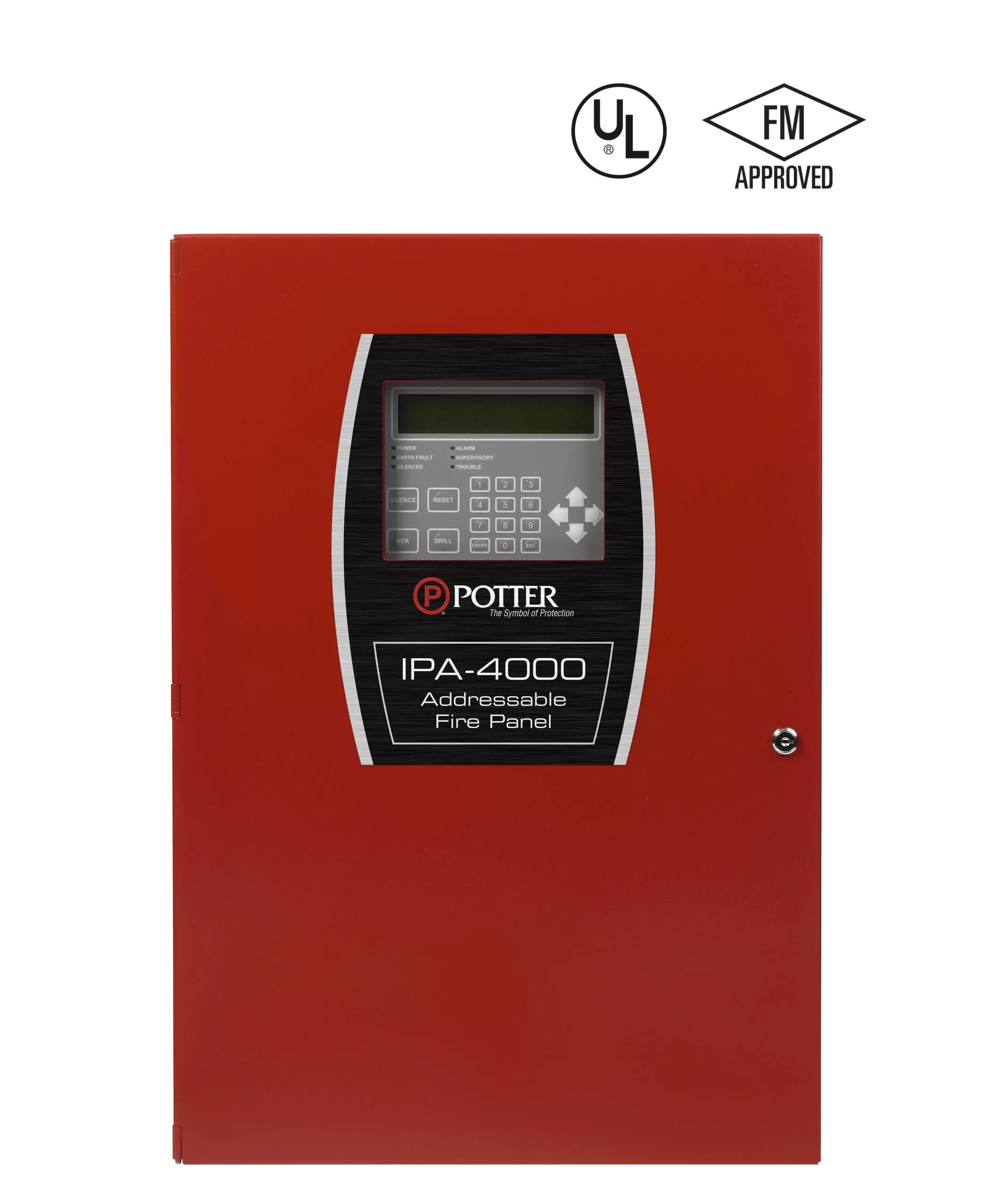 Imagem do Painel de incêndio endereçável da marca Potter, modelo IPA-4000
