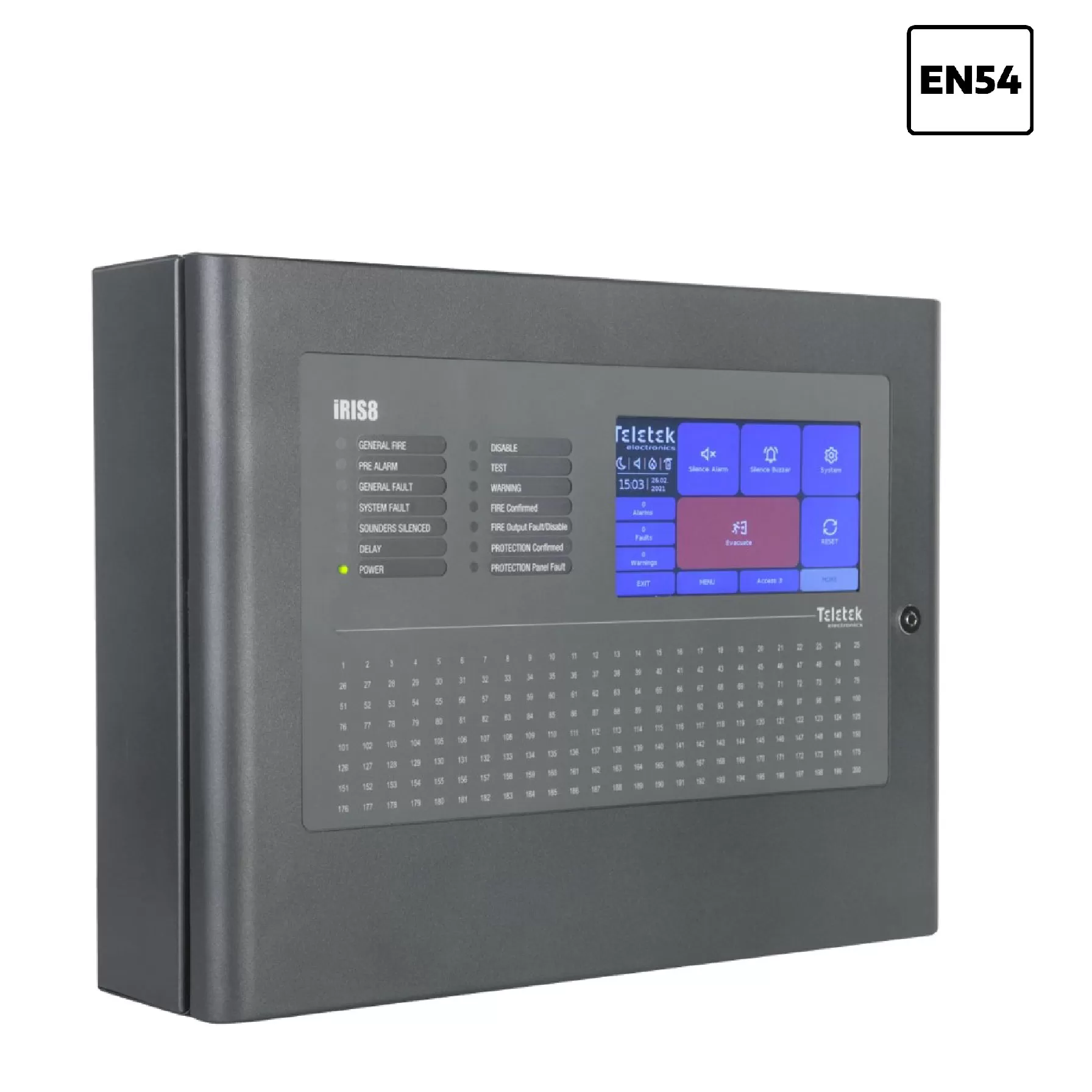 IRIS8 - Painel de Alarme de Incêndio Endereçável