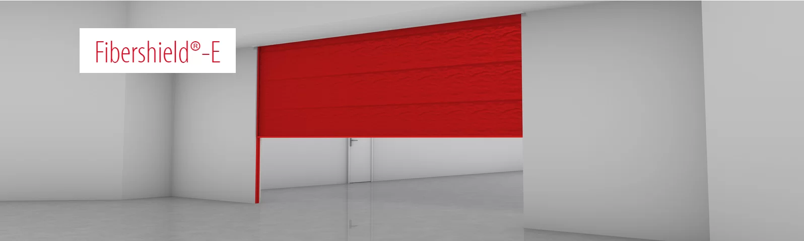 Imagem em mockup do modelo de cortina corta-fogo modelo Fibershield-E