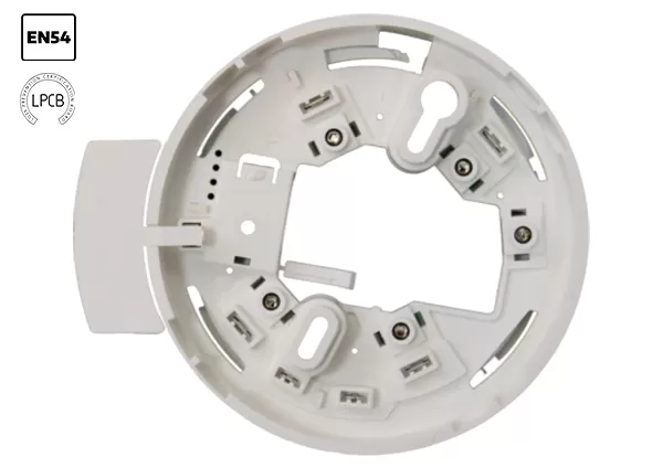 Imagem do modelo Iris-B124-HP, base para detectores e sirenes da serie Iris Teletek