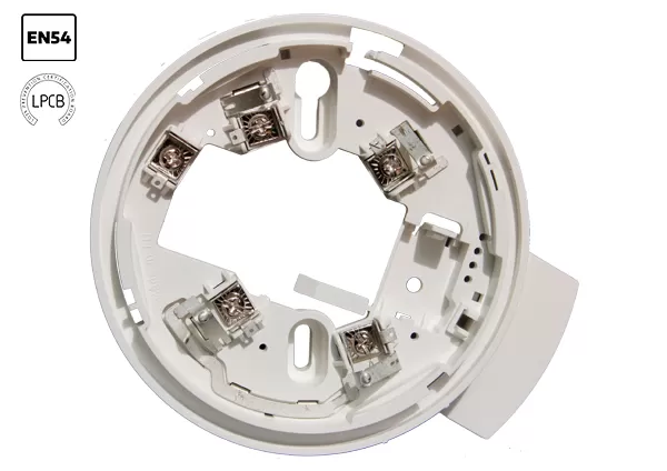 Imagem do modelo Iris-B124-HP, base para detectores e sirenes da serie Iris Teletek